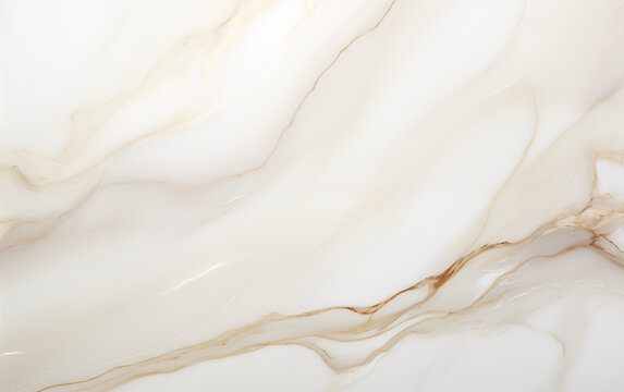 Cream marble texture with brown veins creating a soft and elegant pattern - Powered by Adobe
