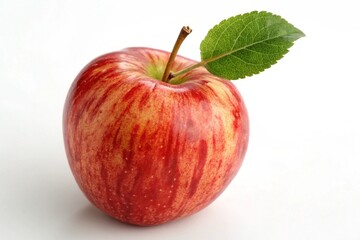 red apple on white background