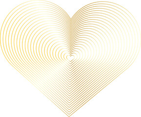 Golden Heart transparent background