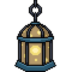 pixel art of firefly glass lamp light