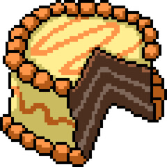 pixel art of chocolate cake missing piece