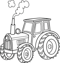 Cute Cartoon Vehicles Coloring Book Pages