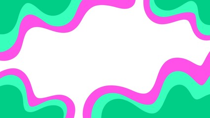 Abstract background illustration with pastel pink and green aesthetic waves