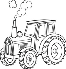 Cute Cartoon Vehicles Coloring Book Pages