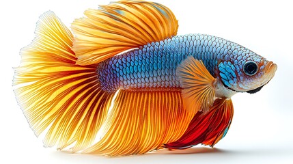 Fototapeta premium Elegant betta fish with flowing fins