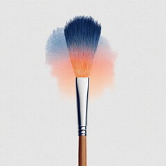 Artistic paintbrush, vibrant color splatter