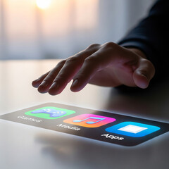 Futuristic Mobile Phone Interface