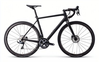 Obraz premium Sleek Black Road Bike Professional Carbon Fiber Bicycle Design Perfect for Cycling Enthusiasts