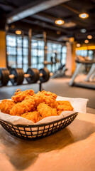 Chicken nuggets tempting gym goers with unhealthy food choices