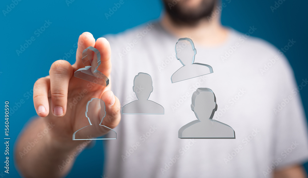 Poster Efficient team management. Improve communication and collaboration with online tools.