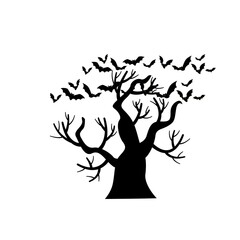 silhouette of a tree