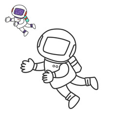 Obraz premium astronaut carton for kids