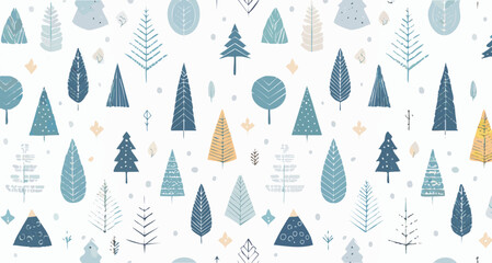 Nordic minimalist seamless vector pattern, abstract nature shapes in muted tones, simple lin 