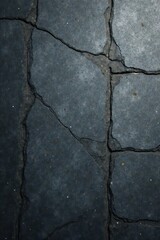Obraz premium Dark grey concrete surface with visible rebar and cracks, rugged, industrial