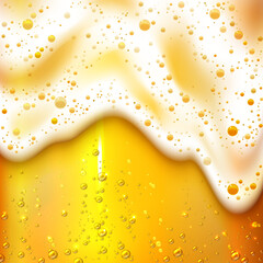 Beer background vector realistic border image