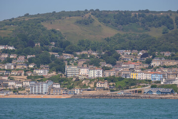 The town of Ventnor on the Isle of Wight viewed from the Sea