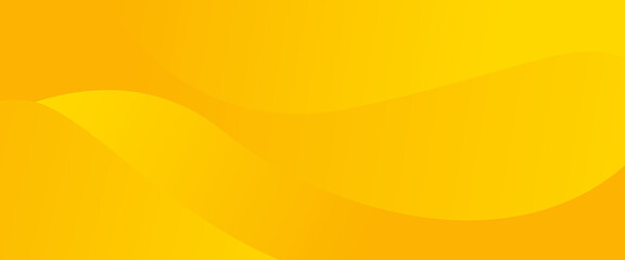 Bright yellow dynamic abstract background. Modern lemon orange color. Fresh template banner for web, pages, sales, events, holidays, parties, and falling. waving shapes with soft shadow