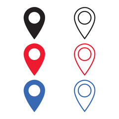 Location Pin Multiple Styles Set