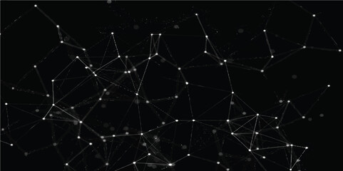 Fototapeta premium A glowing spider web on a dark, starry night sky background with a magical, holiday feel