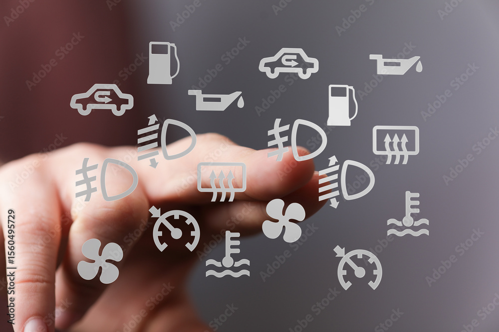 Poster Learn to recognize and understand common car dashboard warning lights and their meanings.