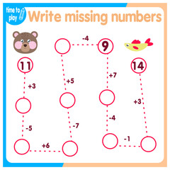 Activities for children. Copy the path. Logical games for children. Vector illustration. Square format of the book funny animals	
