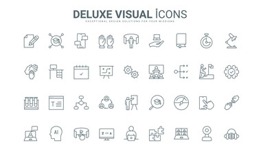 Online webinar or lecture of teacher, book , help of book thin black and red outline symbols, vector illustration. Training, learning process of student and expert skills growth line icons set