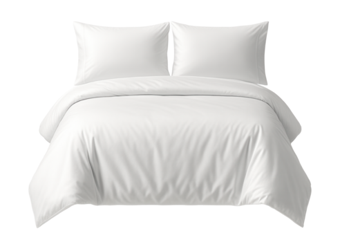 Hypoallergenic sleep set with an allergen-blocking duvet cover for sensitive sleepers in a city apartment
