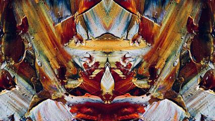 Fototapeta premium Abstract art background . Hand painting artwork on canvas .