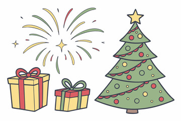 a-set-of-16-holiday-icons---gifts--fireworks--ligh