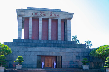 Obraz premium Ho Chi Minh mausoleum view in Hanoi city in Vietnam