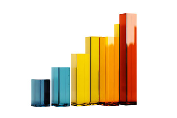 Abstract colorful bar graph showing growth and progress.