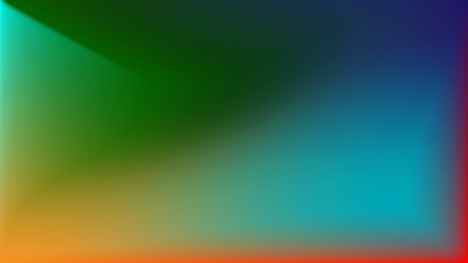 Green blue orange red gradient background abstract