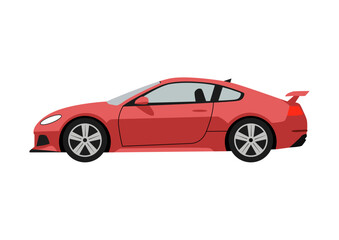 Red luxury sport car vector illustration