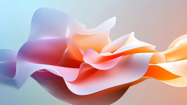 Pastel colored abstract shapes morph and flow seamlessly, creating a visually captivating animation