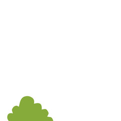 Fototapeta premium Green Bush Illustration