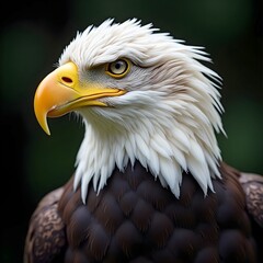 Obraz premium Portrait of a beautiful bald eagle (Haliaeetus leucocephalus).