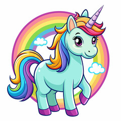 Minimalist Rainbow Illustration for Kids