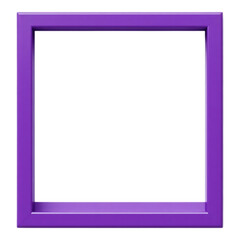 Purple Square Frame Isolated