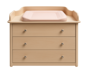 A dresser with a built-in changing table, ideal for a baby's room in a family house.