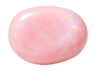Pink opal with a soft, opaque appearance and subtle iridescent hints