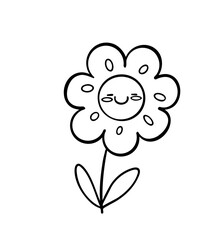 Cute Smiling Daisy Doodle
