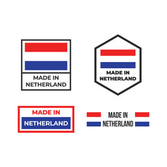 Netherlands Made & Flag Vector Set - Comprehensive Design Elements Pack