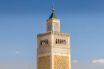 View of the Al-Zaytuna Mosque, also known as Ez-Zitouna Mosque, Tunis, Tunisia