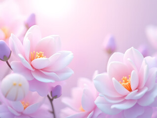 Fototapeta premium Colorful flower graphic poster PPT background, abstract flower computer wallpaper background