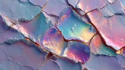 Textured pastel paint strokes on a canvas creating an abstract, iridescent surface with pink, purple, and lavender hues