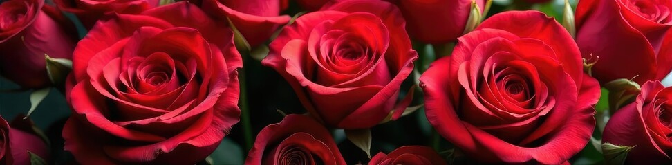 Vibrant Red Roses A Romantic Bouquet for Valentines Day, Anniversaries, and Special Occasions.  Express Deep Affection with These Beautiful Blooms, Perfect for Showing Love.