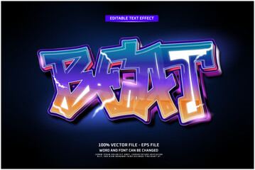 Beat Graffiti 3d editbale Text effect