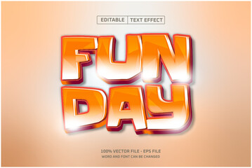 Fun Day Editable Text Effect with light orange color