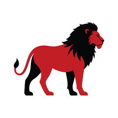 Obraz premium Colorful lion vector art illustration