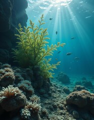 Naklejka premium ocean and aesthetics